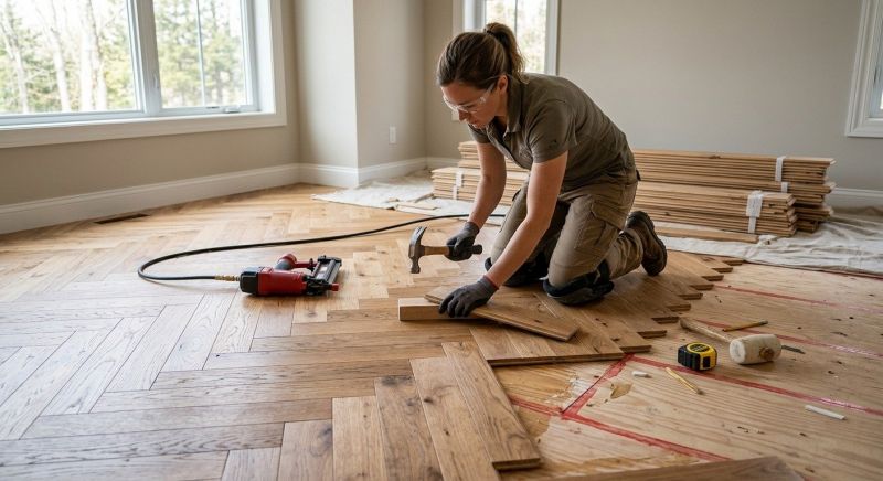 Hardwood Floor Installation in Sadler, TX