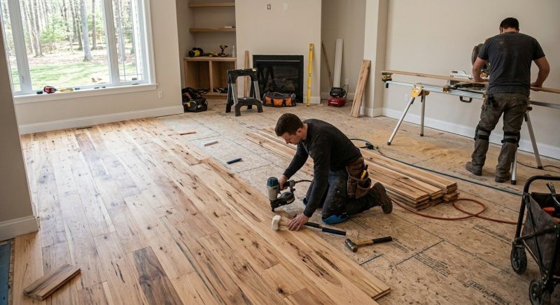 Hickory Floor Installation in Sherman, TX