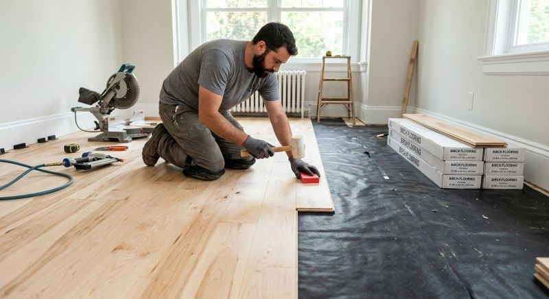 Maple Flooring Installation in Ravenna, TX