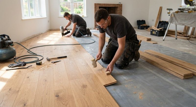 Oak Floor Installation in Collinsville, TX