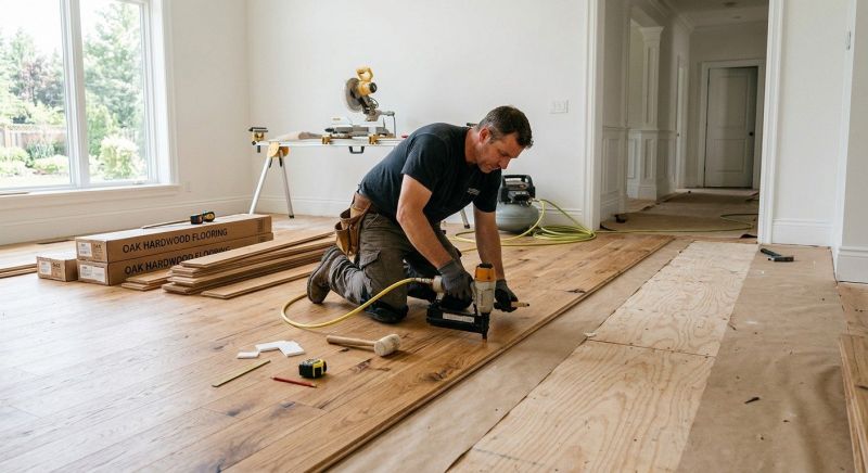 Oak Floor Installation in Pottsboro, TX