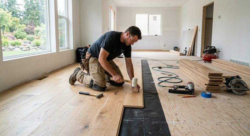 Oak Floor Installation in Sadler, TX