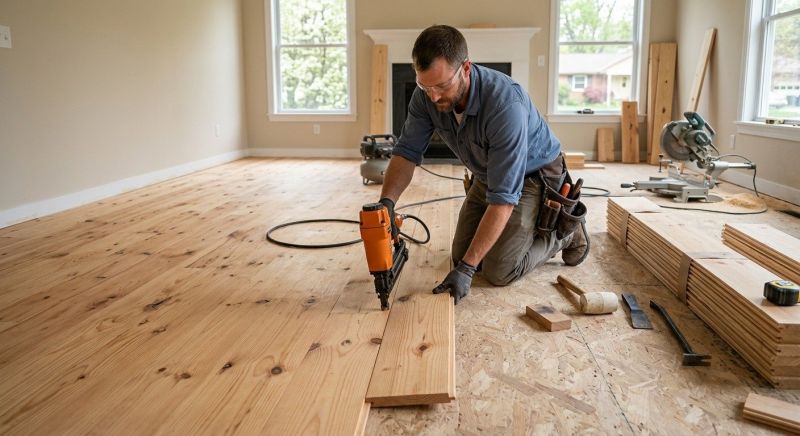 Pine Floor Installation in Sherman, TX