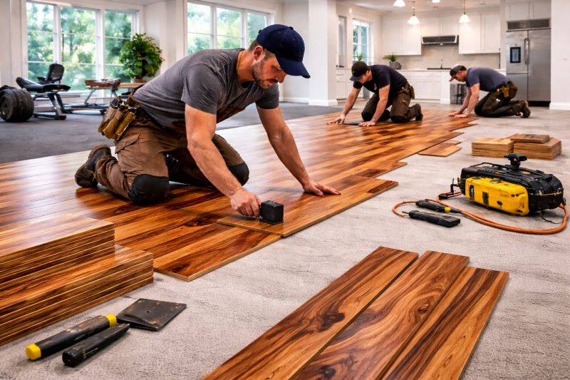 Teak Flooring Installation in Sherman, TX