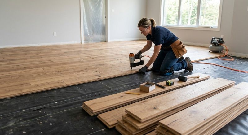 Wide Plank Floor Installation in Sherman, TX